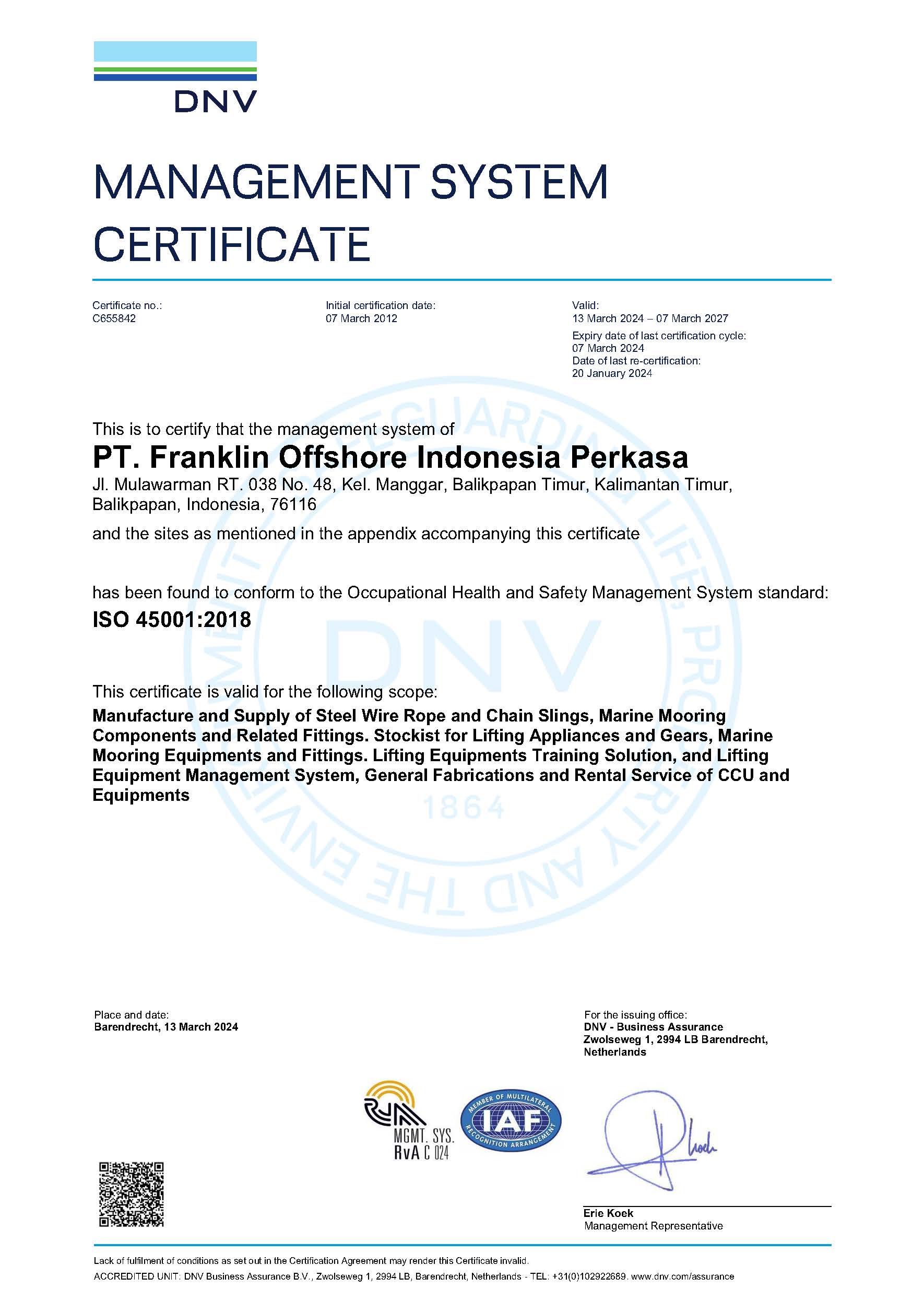 ISO 45001:2018 Safety Management System